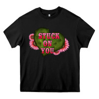 Black valentine's day stuck on you heart sunflowers Heavy Core Tee - RanaPortraitStore