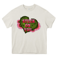 Cream valentine's day stuck on you heart sunflowers Heavy Core Tee - RanaPortraitStore