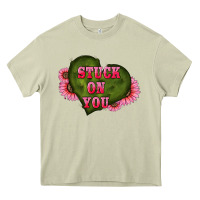 Mossy valentine's day stuck on you heart sunflowers Heavy Core Tee - RanaPortraitStore