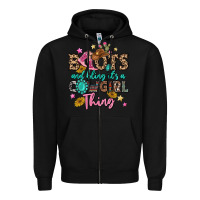 Black boots and bling it's a cowgirl thing Zipper Hoodie - MaliasSmallBusiness