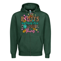 Sports Green boots and bling it's a cowgirl thing Zipper Hoodie - MaliasSmallBusiness