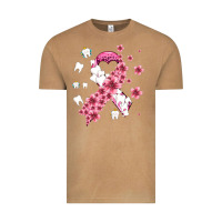 Vintage Camel teeth and flower cancer ribbon Vintage Tee - AdoDesignShop