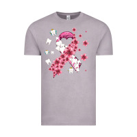 Vintage Zinc teeth and flower cancer ribbon Vintage Tee - AdoDesignShop