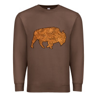Chestnut Western Vintage Bison Silhouette Premium Sweatshirt - Bettercallsaul