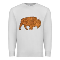 Dove Grey Western Vintage Bison Silhouette Premium Sweatshirt - Bettercallsaul