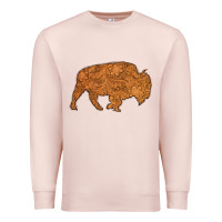 Pale Pink Western Vintage Bison Silhouette Premium Sweatshirt - Bettercallsaul