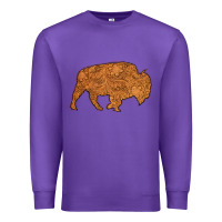 Purple Western Vintage Bison Silhouette Premium Sweatshirt - Bettercallsaul