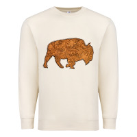 Sandshell Western Vintage Bison Silhouette Premium Sweatshirt - Bettercallsaul