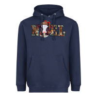 Navy western christmas baby cow noel Heavyweight Hoodie - Jasminsmagicworld