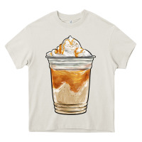 Cream iced caramel frappuccino coffee Heavy Core Tee - BarkalooDesign