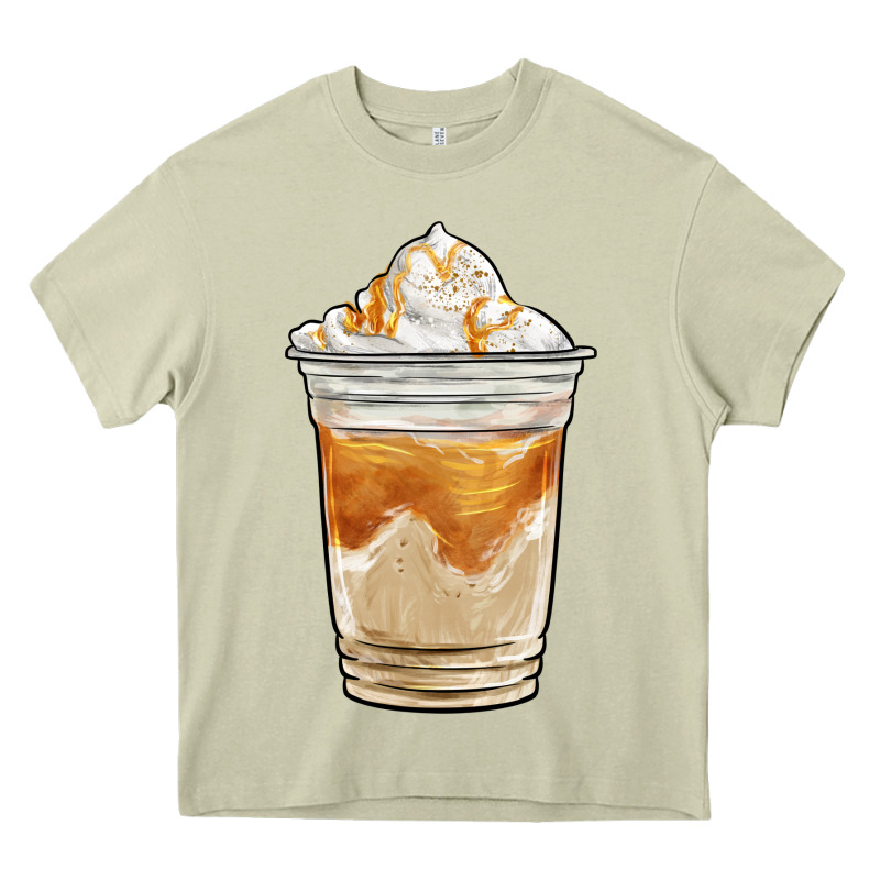 Iced Caramel Frappuccino Coffee Heavy Core Tee by BarkalooDesign | Teevron