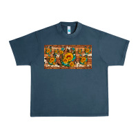 Midnight Navy sunflower gemstone leopard cowhide horseshoe license plate Urban Heavy Tee - Artiststas