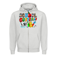 Dove Grey school custodian Zipper Hoodie - NancyCooperArtShop