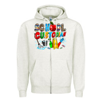 Oatmeal Heather school custodian Zipper Hoodie - NancyCooperArtShop