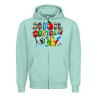 Seafoam school custodian Zipper Hoodie - NancyCooperArtShop