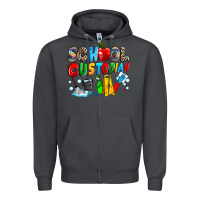 Smoke school custodian Zipper Hoodie - NancyCooperArtShop