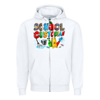 White school custodian Zipper Hoodie - NancyCooperArtShop