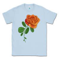 Dusty Blue Burst Of Joy Rose Classic Tee - LillyAllenDesigns