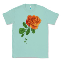 Seafoam Burst Of Joy Rose Classic Tee - LillyAllenDesigns