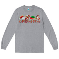 Heather Grey christmas squad Long Sleeve Tee - MaliasSmallBusiness