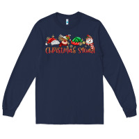 Navy christmas squad Long Sleeve Tee - MaliasSmallBusiness