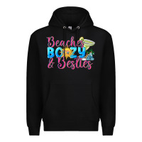 Black Beaches boozy besties Summer Premium Hoodie - NancyCooperArtShop