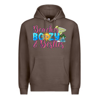 Coffee Beaches boozy besties Summer Premium Hoodie - NancyCooperArtShop