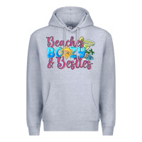 Heather Grey Beaches boozy besties Summer Premium Hoodie - NancyCooperArtShop