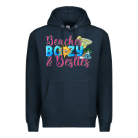 Navy Beaches boozy besties Summer Premium Hoodie - NancyCooperArtShop
