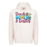 Pale Pink Beaches boozy besties Summer Premium Hoodie - NancyCooperArtShop