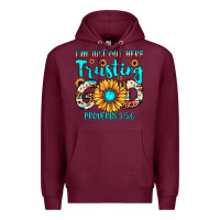 Burgundy i m just out here trusting god proverbs 3 5,6 Premium Hoodie - JahusDesignShop
