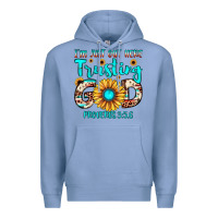 Colony Blue i m just out here trusting god proverbs 3 5,6 Premium Hoodie - JahusDesignShop
