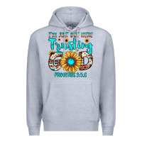 Heather Grey i m just out here trusting god proverbs 3 5,6 Premium Hoodie - JahusDesignShop