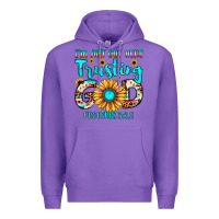 Purple i m just out here trusting god proverbs 3 5,6 Premium Hoodie - JahusDesignShop