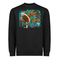 Black free spirit native american indian headdress Heavyweight Sweatshirt - Artiststas