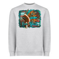 Heather Grey free spirit native american indian headdress Heavyweight Sweatshirt - Artiststas