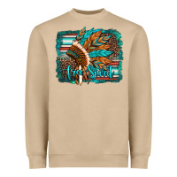 Mushroom free spirit native american indian headdress Heavyweight Sweatshirt - Artiststas
