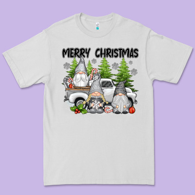 Merry Christmas Gnomies Premium Tee Designed By Texasbilliewilder