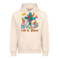Sandshell He is risen with Cross Easter Day Urban Hoodie - HowdyJamesFarm