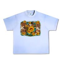 Grape Ice sunflower gemstone leopard cowhide horseshoe background Urban Heavy Tee - Artiststas