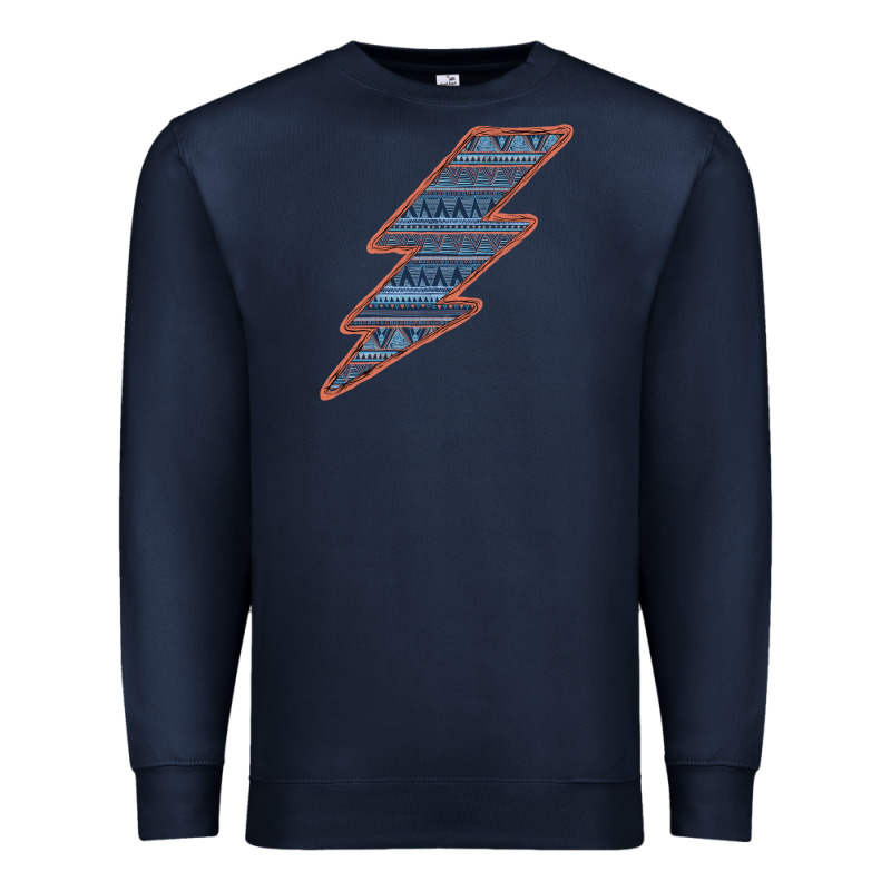 Western Orange Border Aztec Lightning Premium Sweatshirt by Bettercallsaul | Teevron