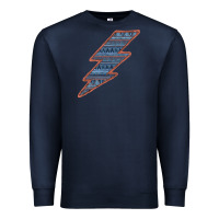 Navy Western Orange Border Aztec Lightning Premium Sweatshirt - Bettercallsaul