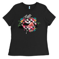 Black race lip Ladies Tee - JahusDesignShop