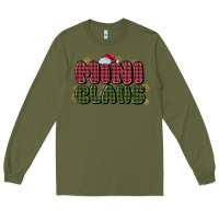 Army Green mini claus Long Sleeve Tee - MaliasSmallBusiness