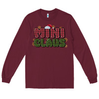 Burgundy mini claus Long Sleeve Tee - MaliasSmallBusiness