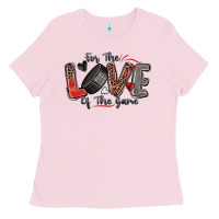 Bubblegum Pink for the love of the game hockey Ladies Tee - Zillion Design Studio