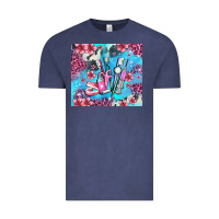 Vintage Denim dentist element with flowers Vintage Tee - AdoDesignShop