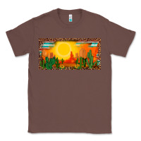 Chestnut western  sunset cactus leopard serape   license plate template Classic Tee - BarkalooDesign