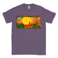 Lavender western  sunset cactus leopard serape   license plate template Classic Tee - BarkalooDesign