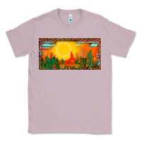 Lilac western  sunset cactus leopard serape   license plate template Classic Tee - BarkalooDesign